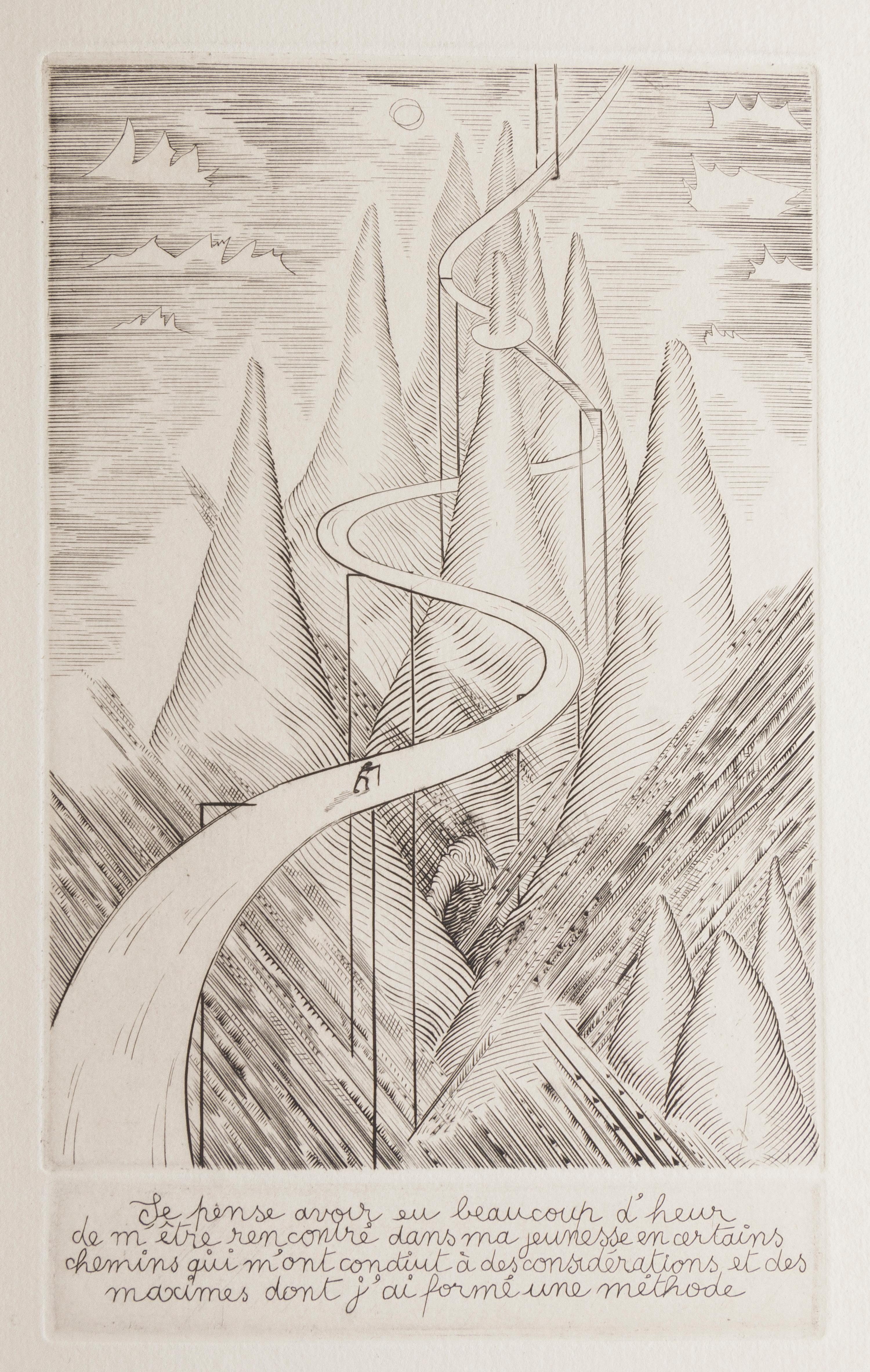 (VIEILLARD, ROGER) DESCARTES, RENE. Discours de la methode. Burins de Roger Vieillard. Paris, 1948. Limited edition.