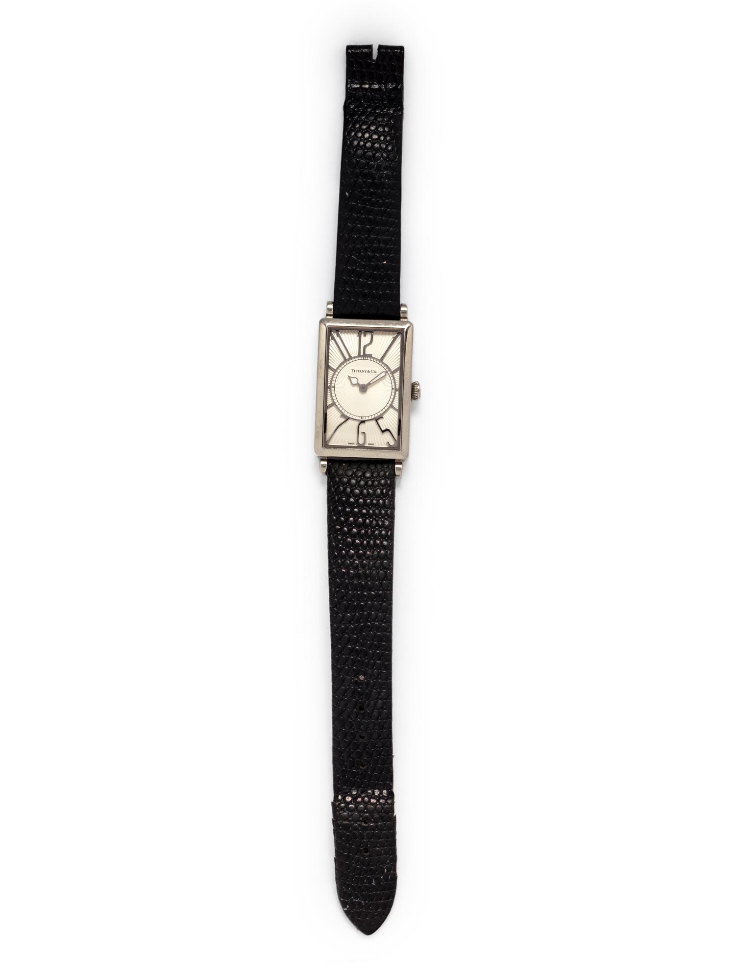 TIFFANY & CO., STAINLESS STEEL 'GALLERY' WRISTWATCH