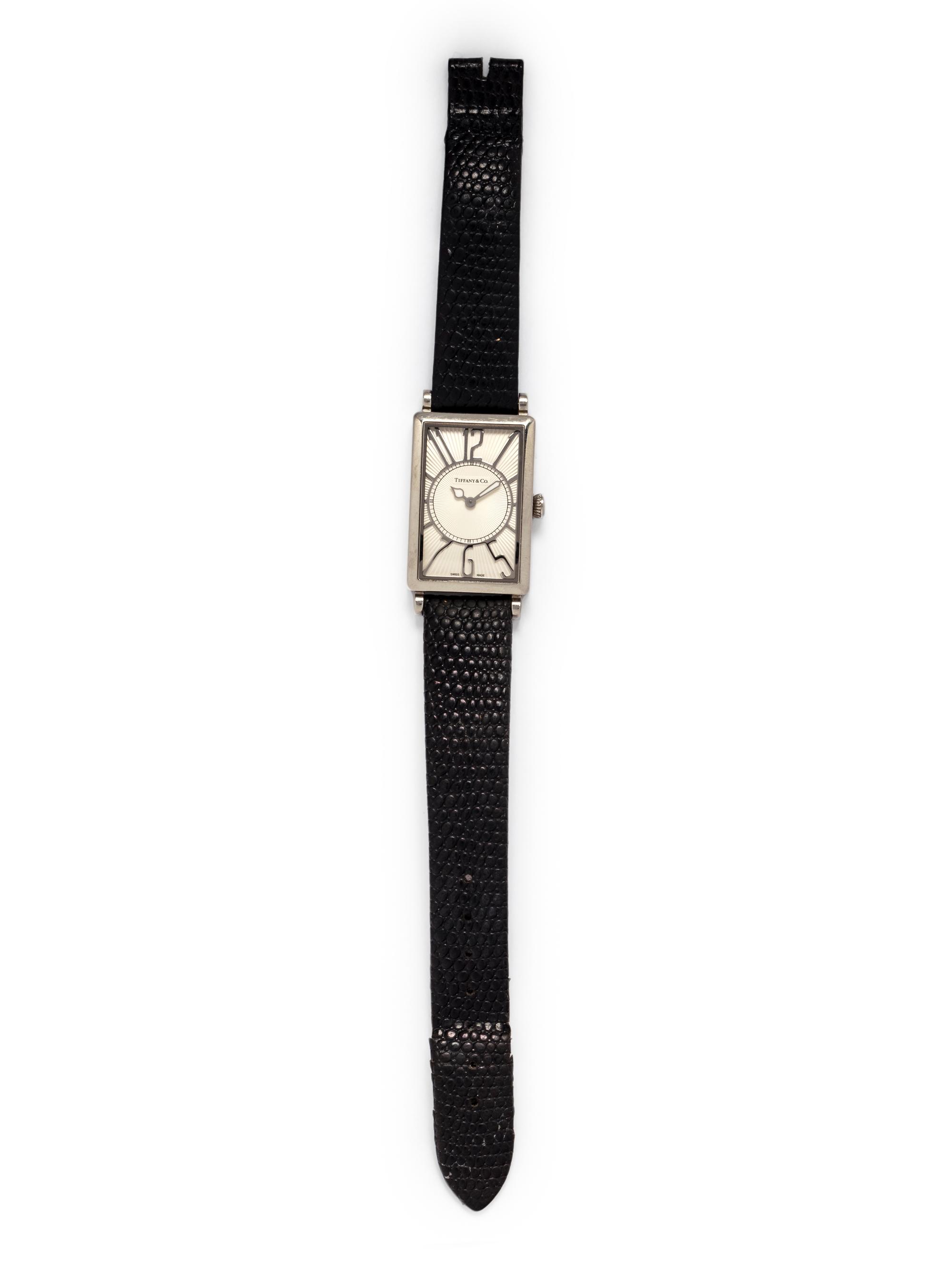 TIFFANY & CO., STAINLESS STEEL 'GALLERY' WRISTWATCH