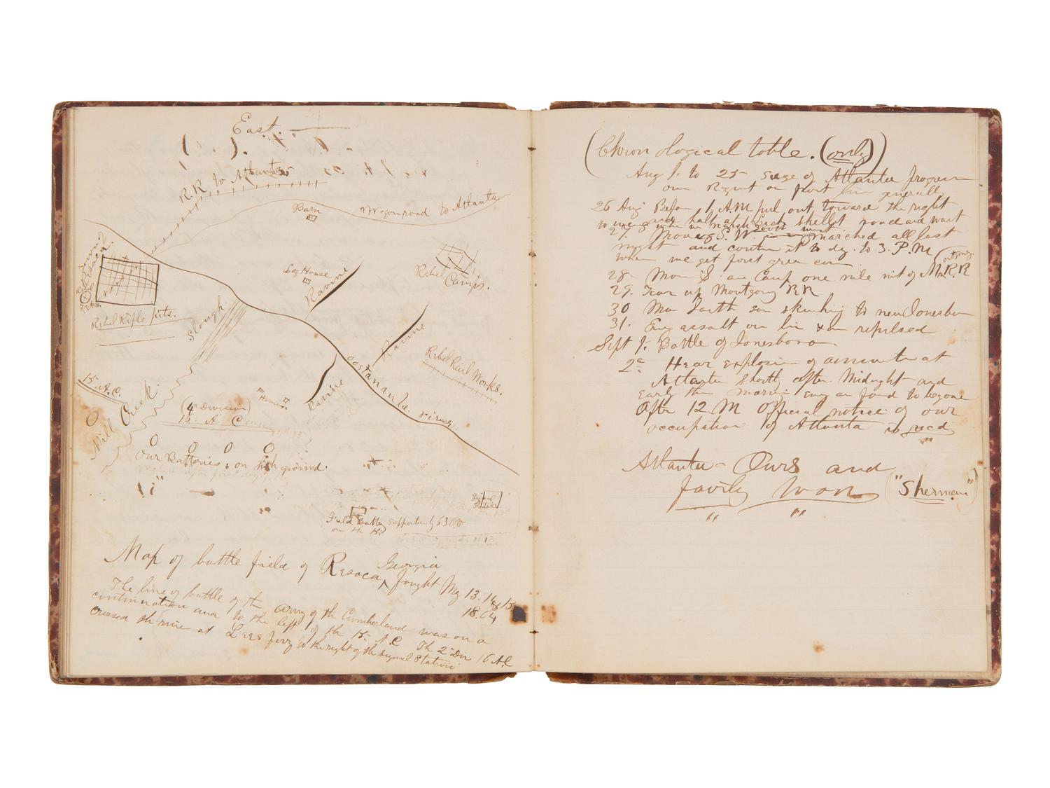 JACKSON, Col. Oscar L. (1840-1920). Five journals, incl. descriptions of Oscar L. Jackson's political activism during the 1860 campaign and his service with 63rd OVI, with campaign broadside noting Jackson as a speaker.