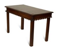 A Pair of George III Style Mahogany Pier Tables