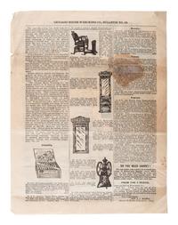 [WORLD'S FAIR]. Ephemera related to the World's Columbian Exposition highlighted by a Bird's-Eye View of the World's Columbian Exposition, Chicago, 1893 , featuring the world's first Ferris Wheel.