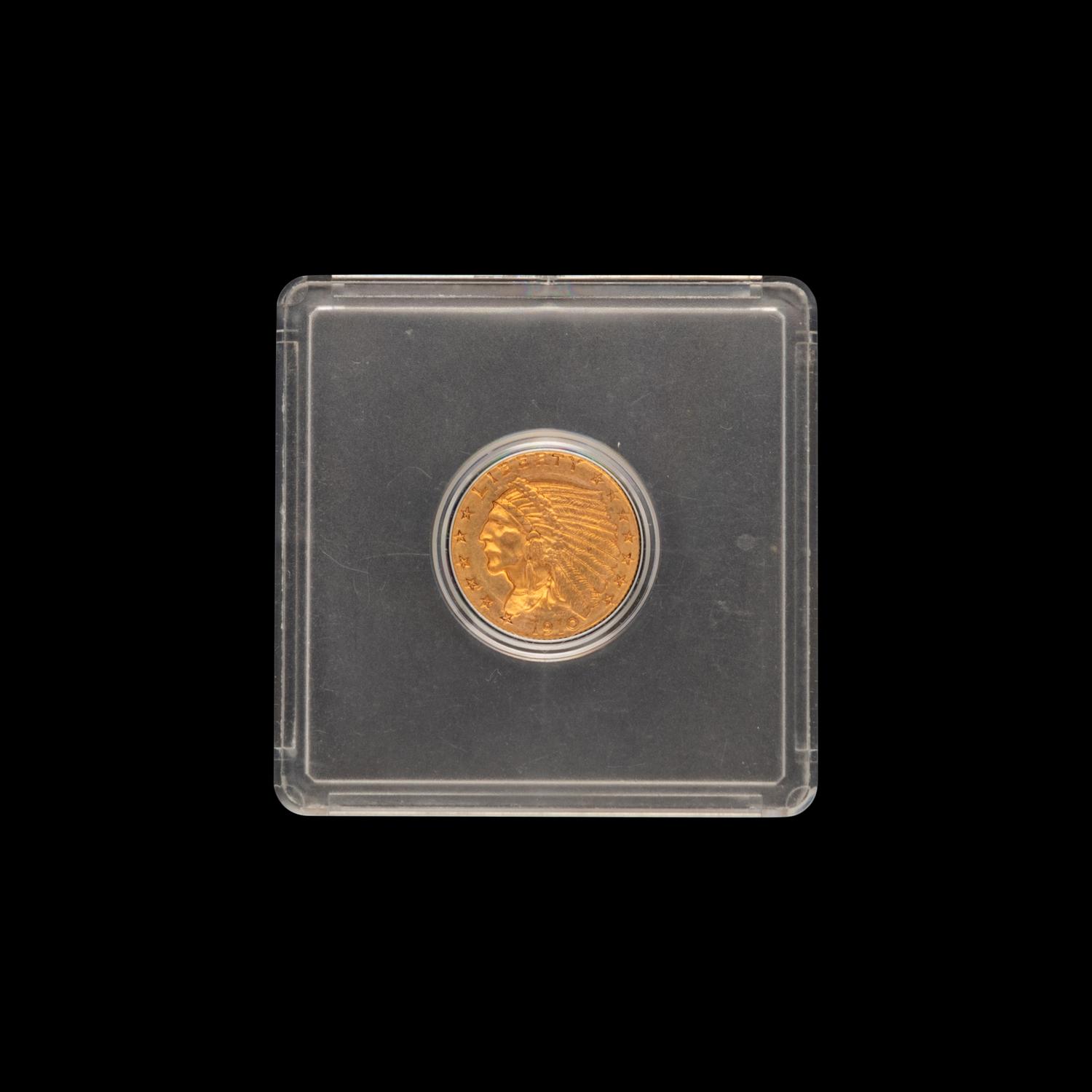 A 1910 Indian Head $2.50 Gold Coin