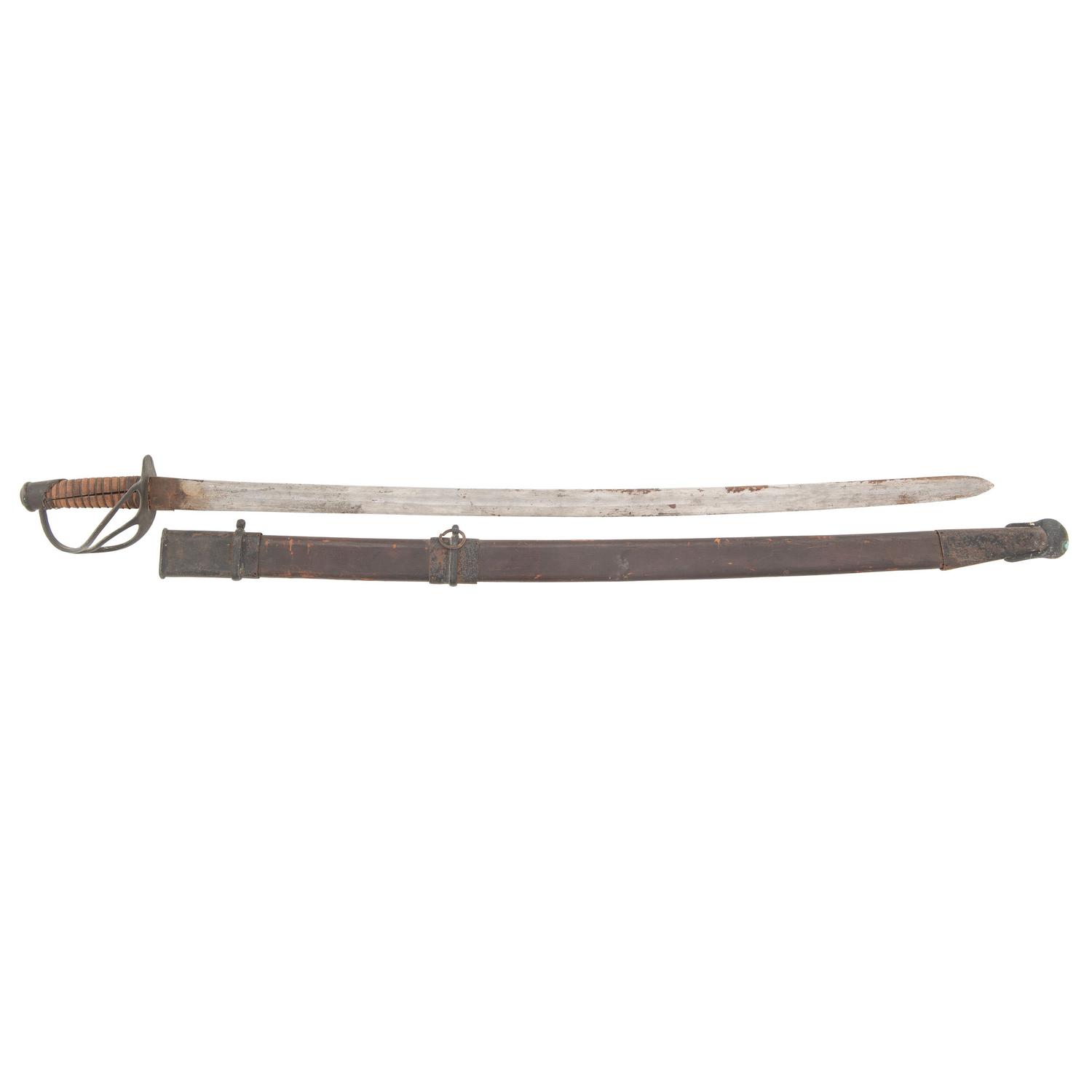 Confederate Cavalry Saber in Wooden Scabbard by Kraft, Goldschmidt & Kraft or H. Marshall