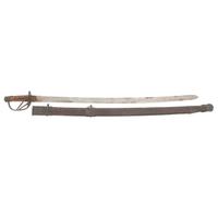 Confederate Cavalry Saber in Wooden Scabbard by Kraft, Goldschmidt & Kraft or H. Marshall