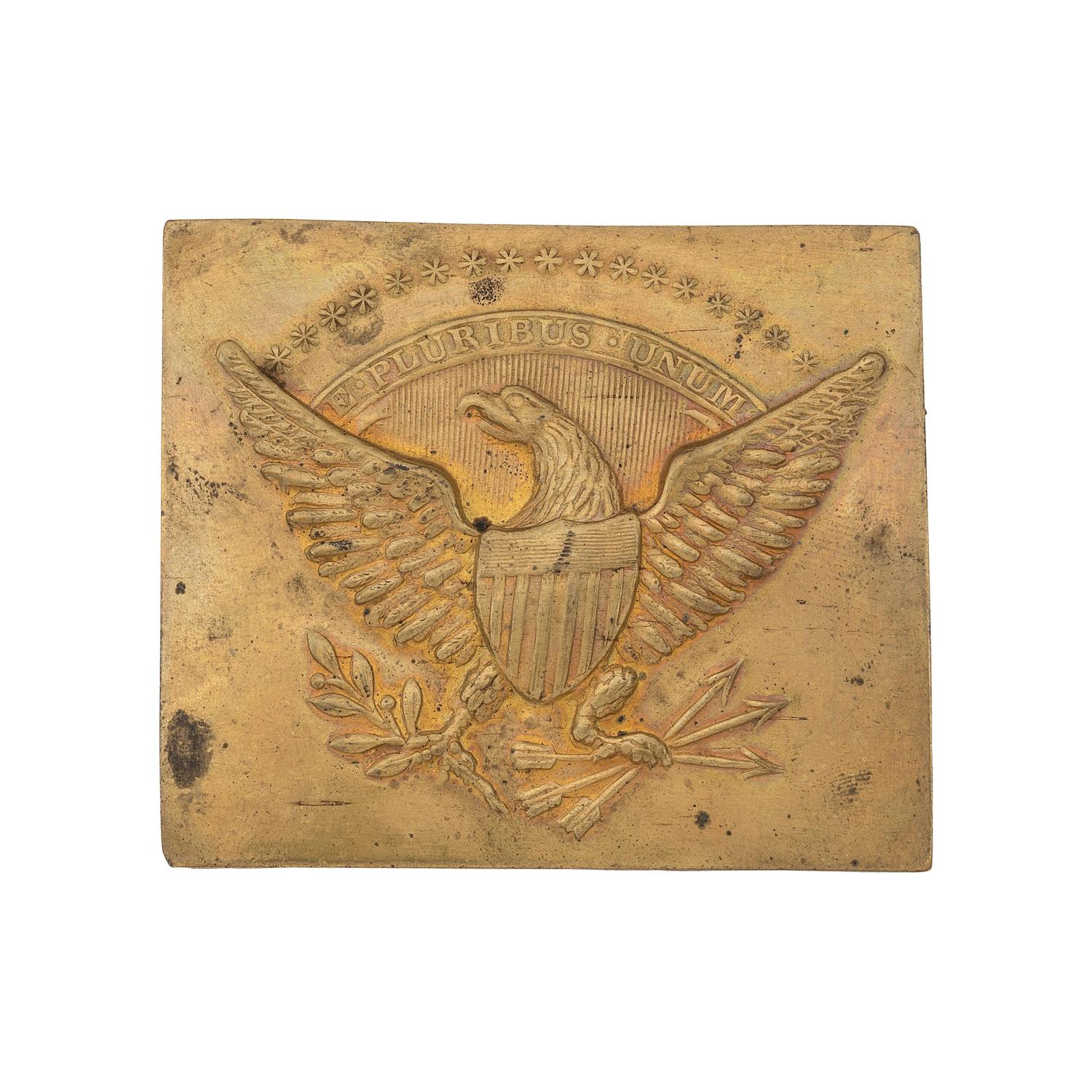 Die Stamped US Military Eagle Belt Plate ca.1814-1830 Campbell & Howell #183