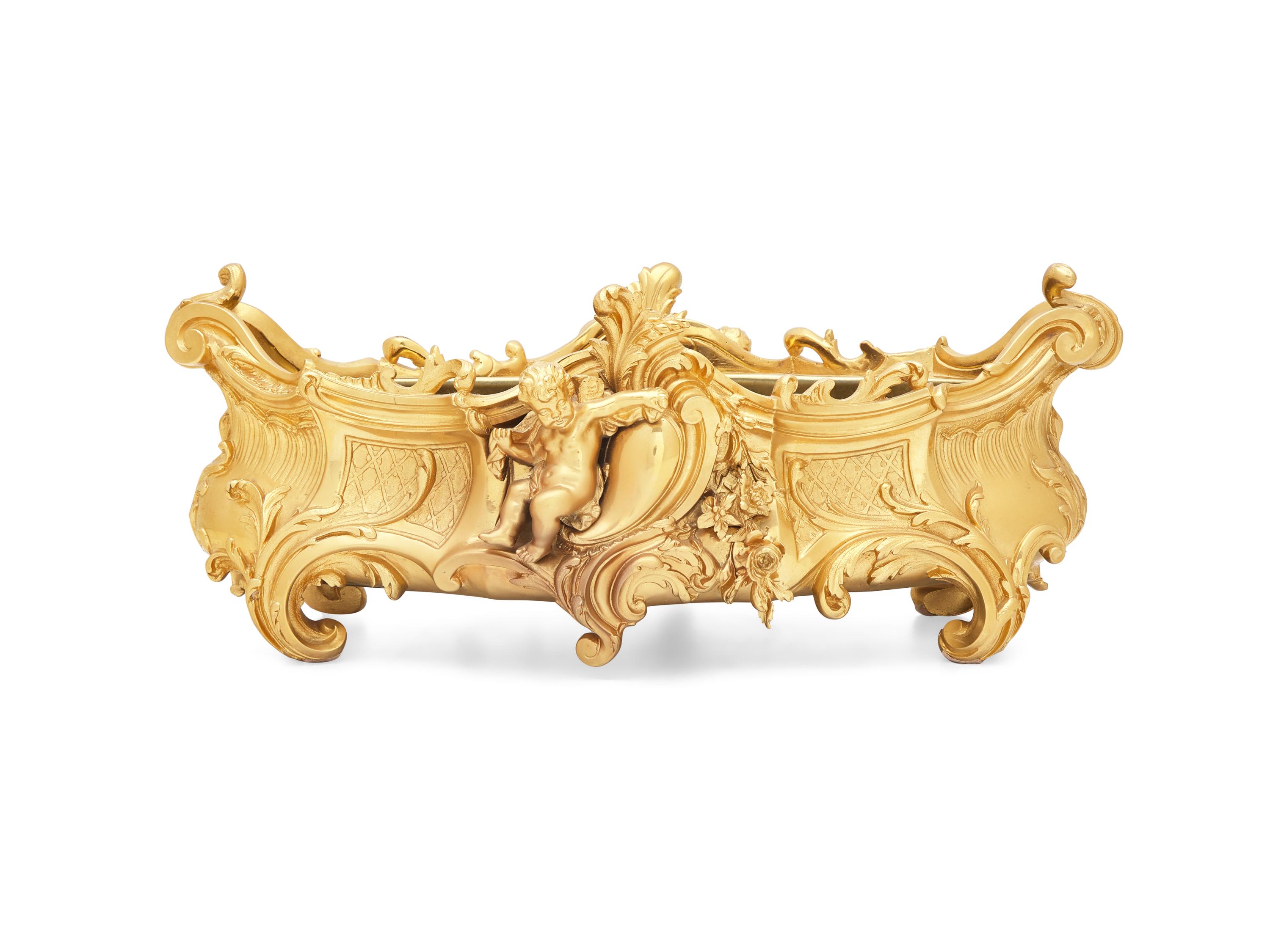 A Louis XV Style Gilt Metal Centerpiece