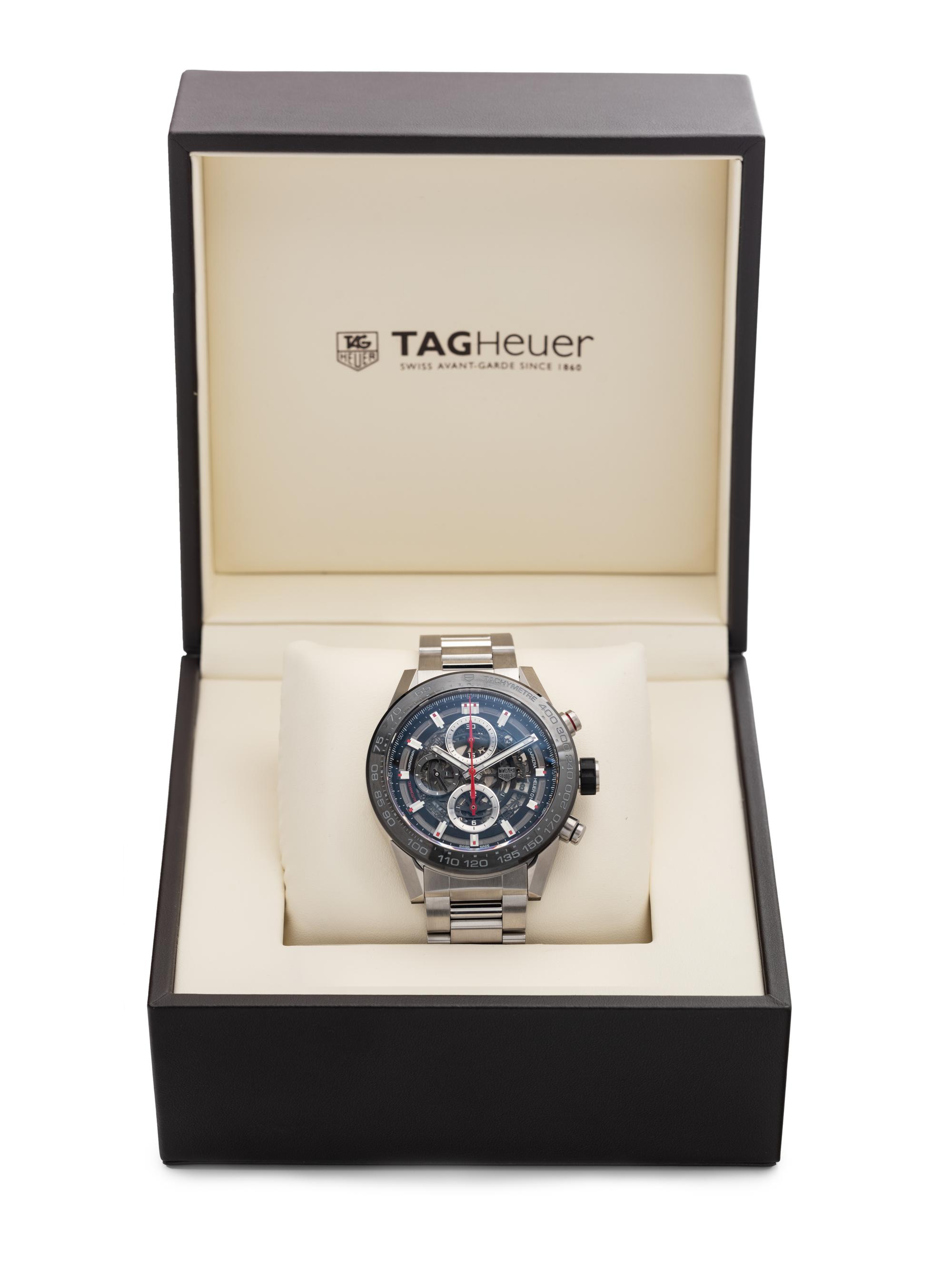 TAG HEUER, STAINLESS STEEL 'CARRERA' CHRONOGRAPH WATCH