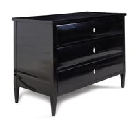 A Biedermeier Ebonized Pine Chest of Drawers