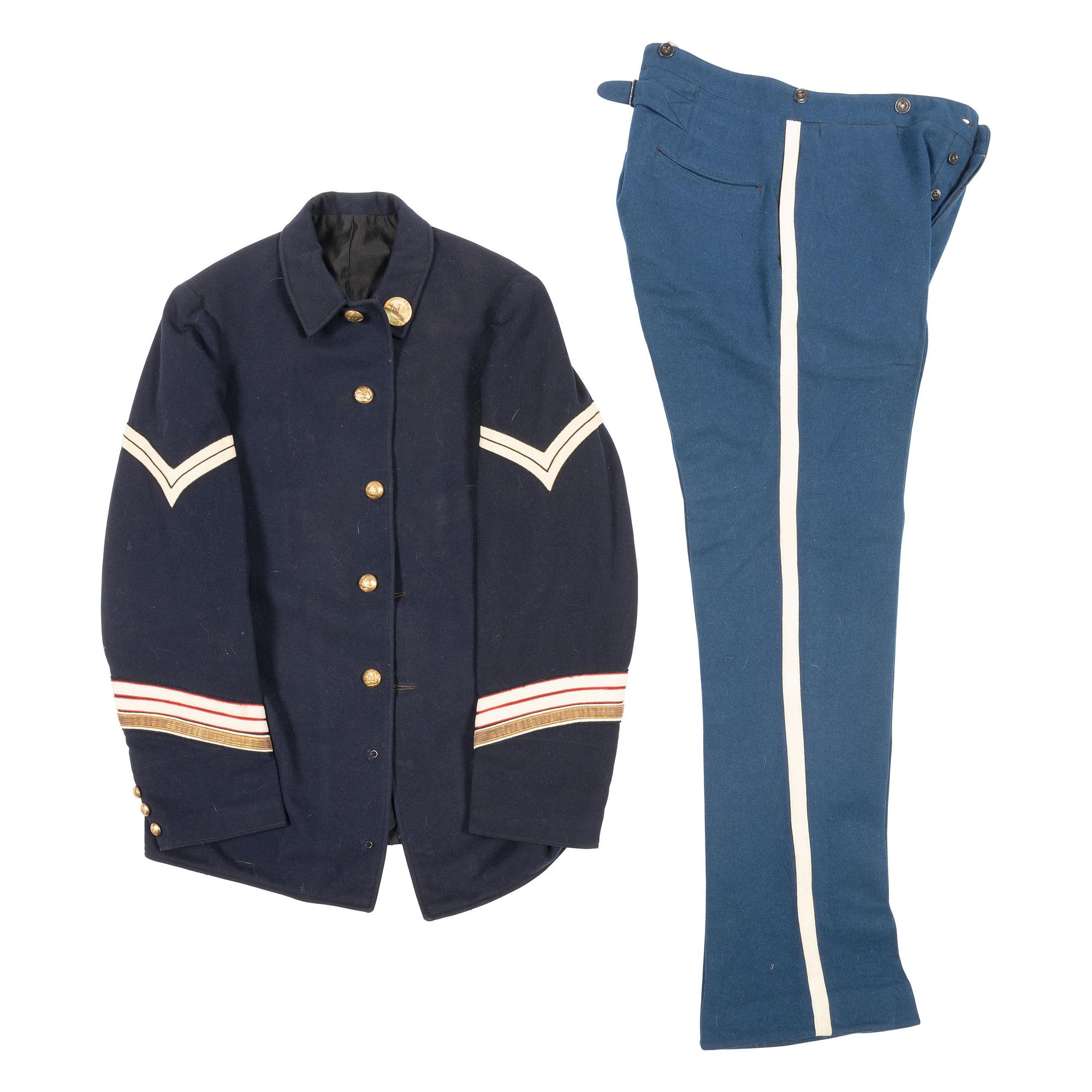 Spanish American War US Army Pattern 1887 Sack Coat and Trousers with Remember the Maine Pin