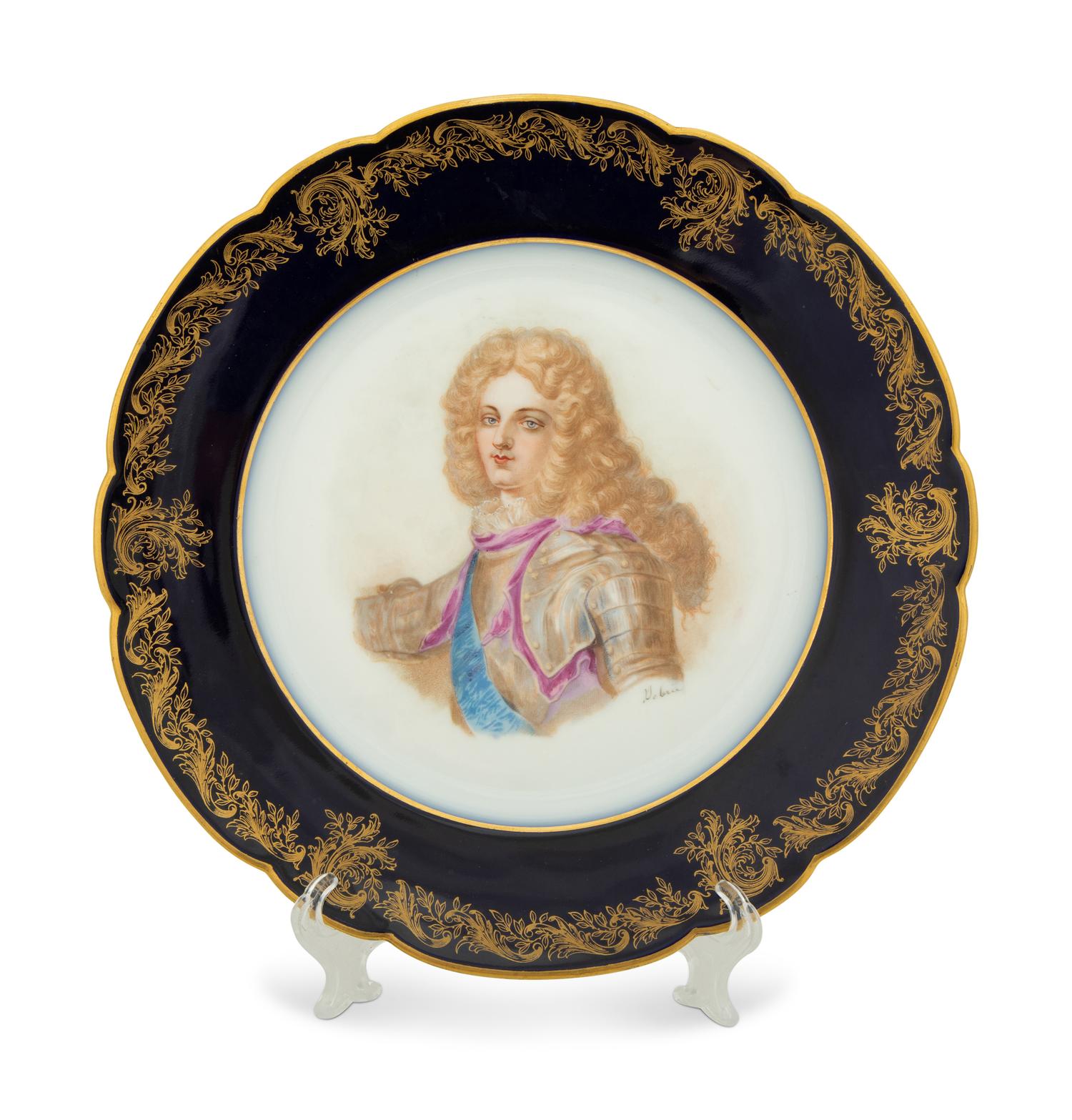 A Pair of Sèvres Style Porcelain Portrait Plates — 20TH CENTURY