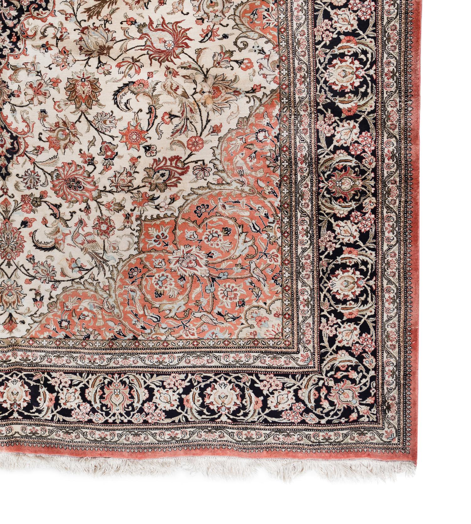 A Qum Silk Rug