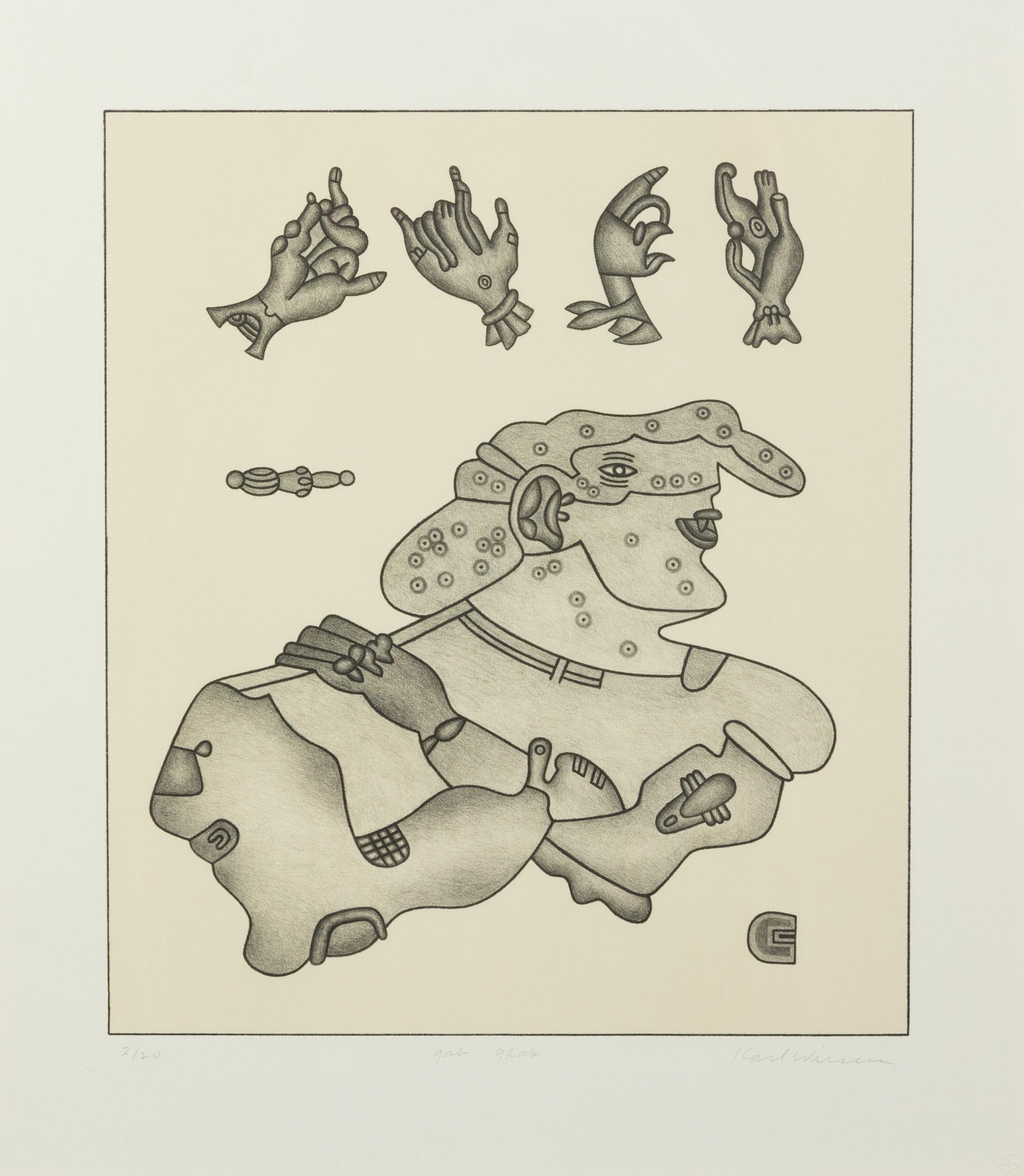 Karl Wirsum, (American, b. 1939), Gab Grab, 2011