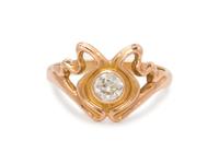 ART NOUVEAU, DIAMOND RING