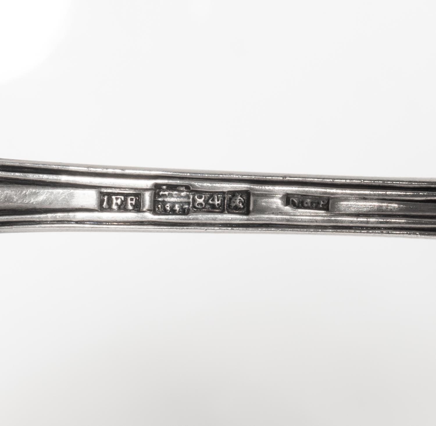 A Group of Three Russian Silver Flatware Serving Articles