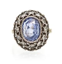 An 18 Karat Gold, Sapphire and Diamond Ring, M. Buccellati, 3.40 dwts.
