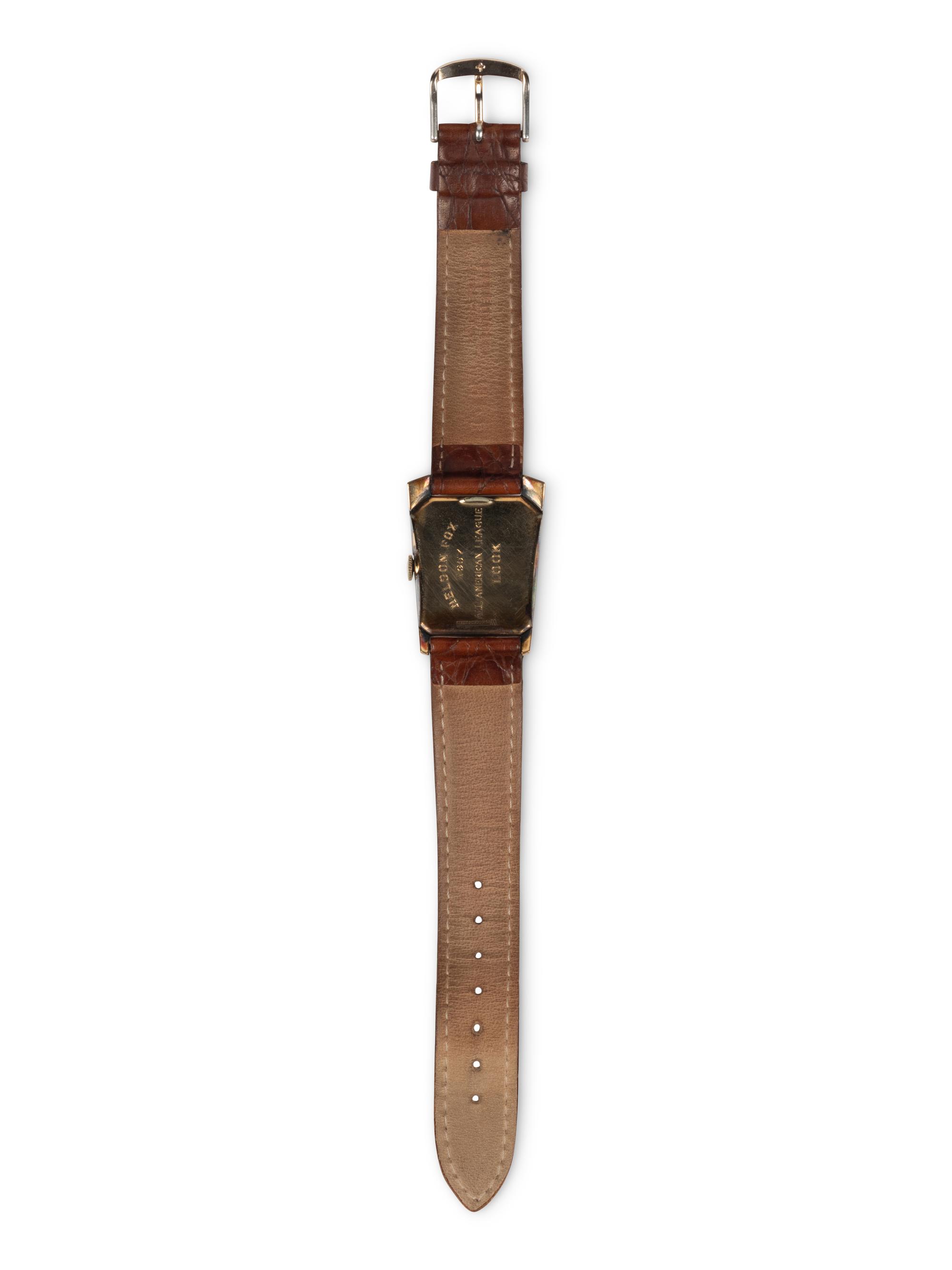 Nellie Fox's Personally Owned 1957 American League All Star Watch (Fox Wife Letter)