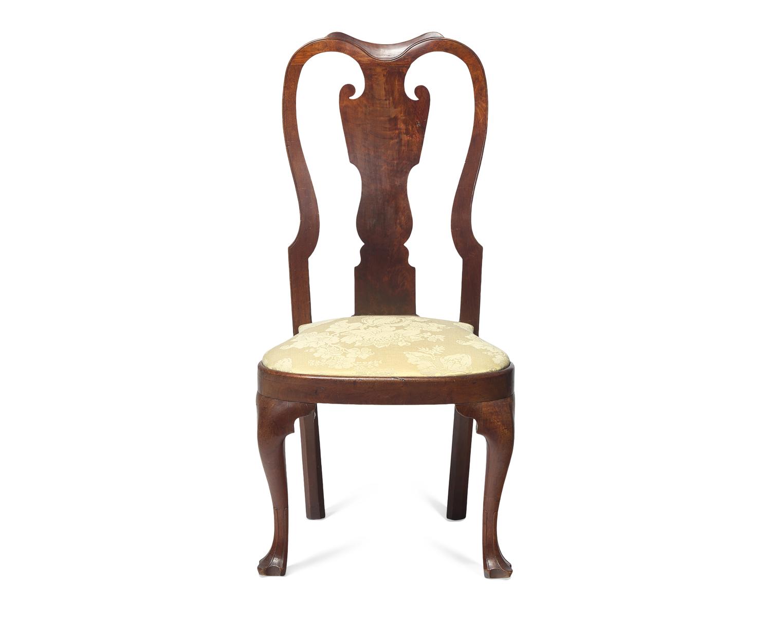 A Queen Anne Carved Walnut Compass-Seat Side Chair, Philadelphia, PA, Circa 1750