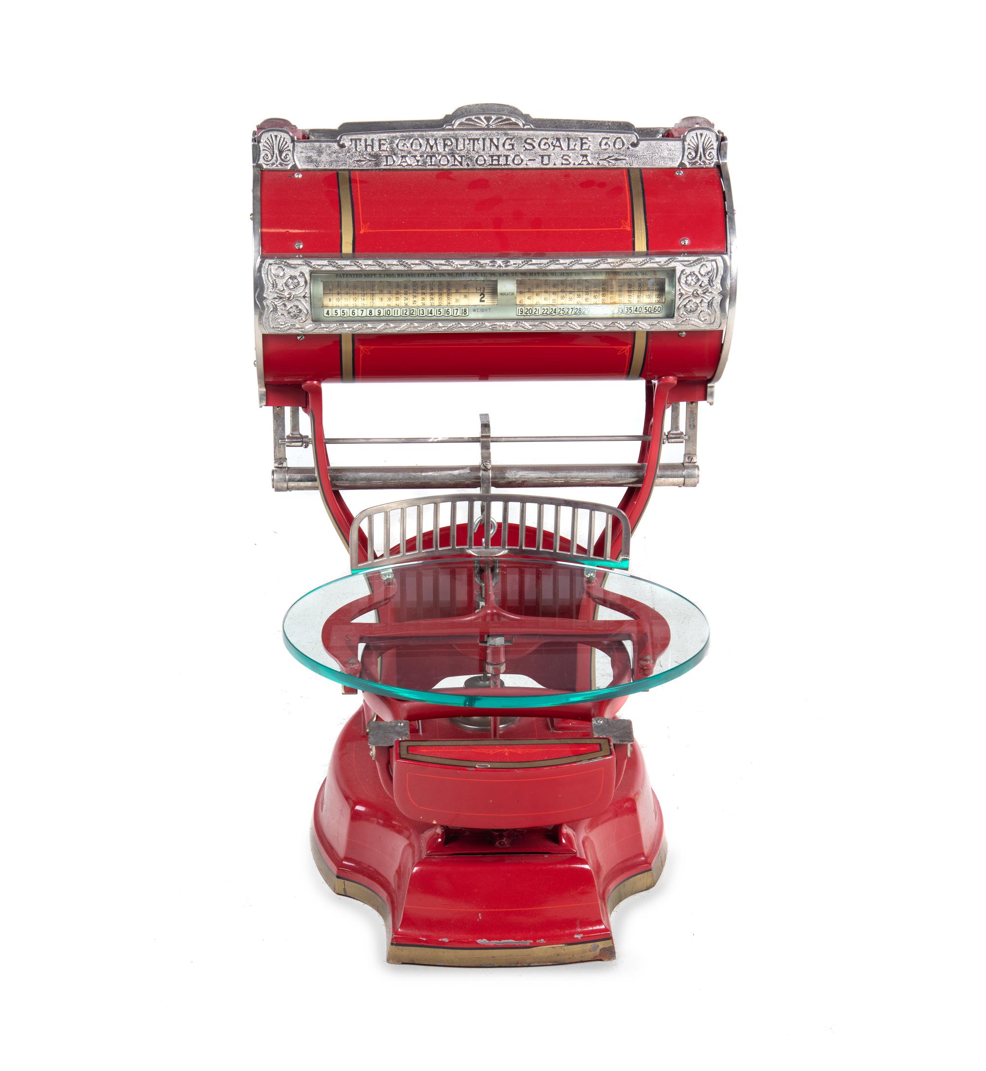 A Red Vintage Computing Scale