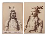 HAYNES, Frank Jay (1853-1921), photographer. Two cabinet cards of Yellow Dog and White Bull, Crow warriors who fought at Little Bighorn.