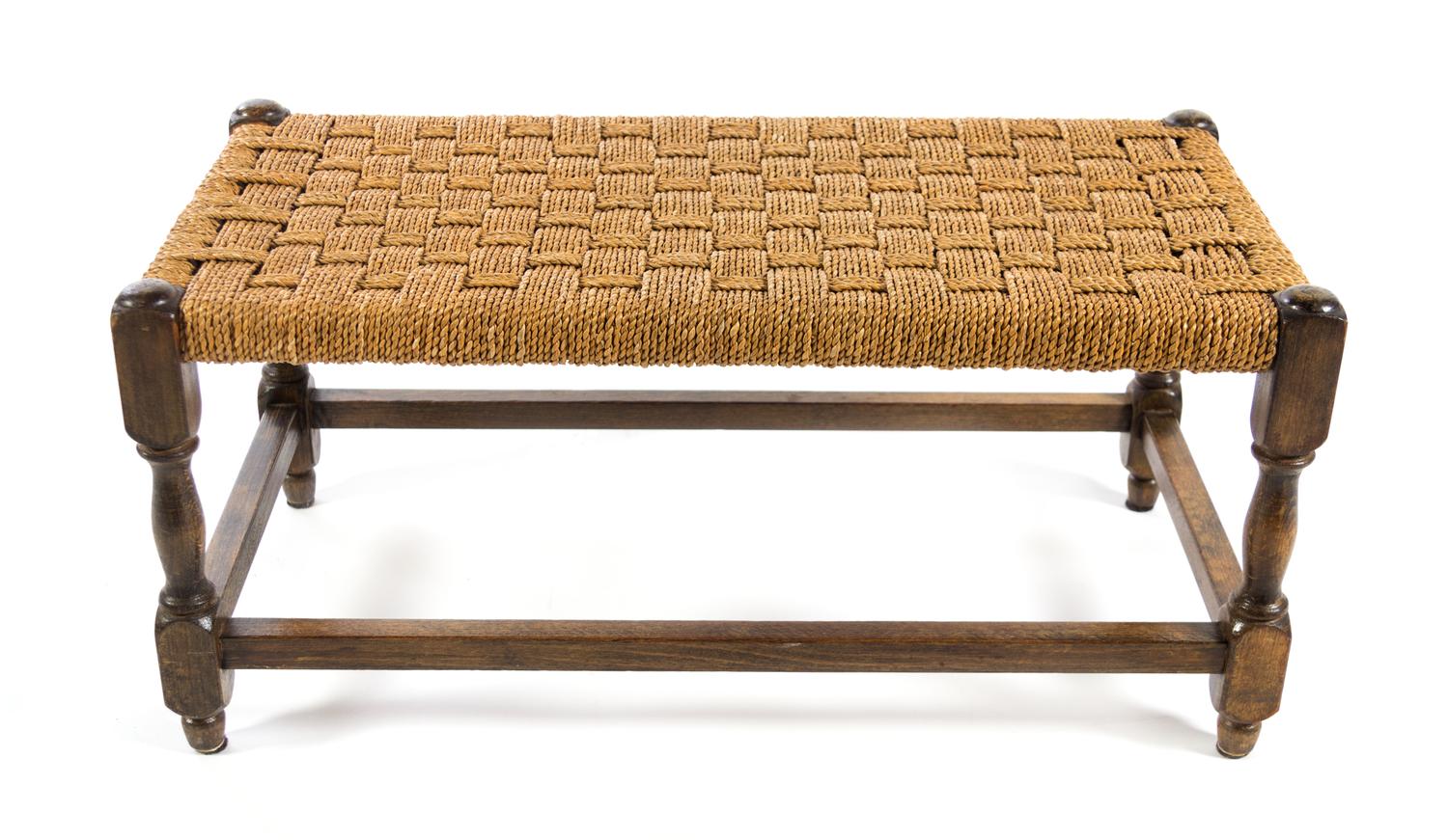 A Provincial Style Oak Bench Width 25 inches. — 20TH CENTURY