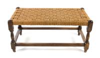 A Provincial Style Oak Bench Width 25 inches. — 20TH CENTURY