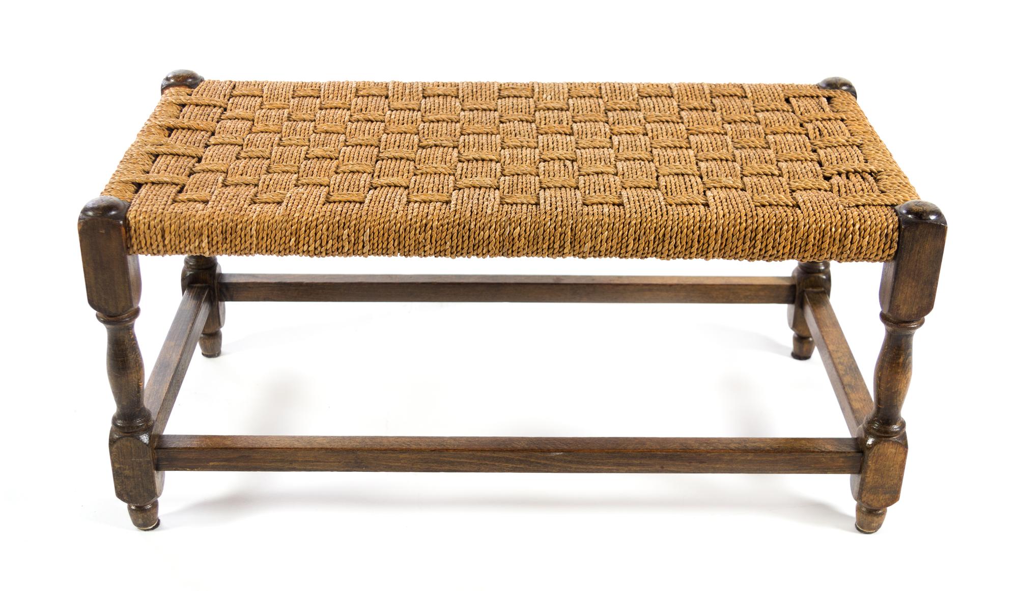 A Provincial Style Oak Bench Width 25 inches. — 20TH CENTURY