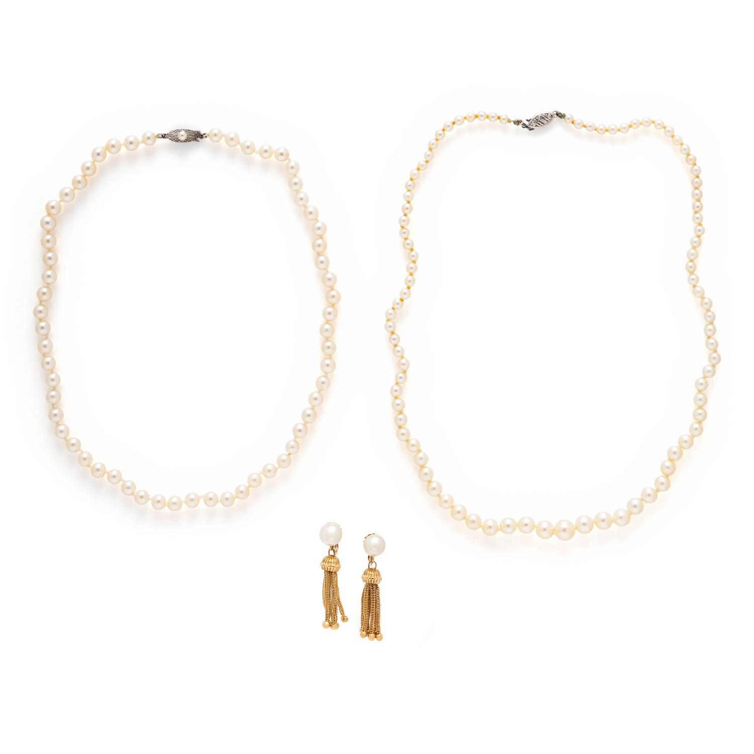 COLLECTION OF CULTURED PEARL JEWELRY
