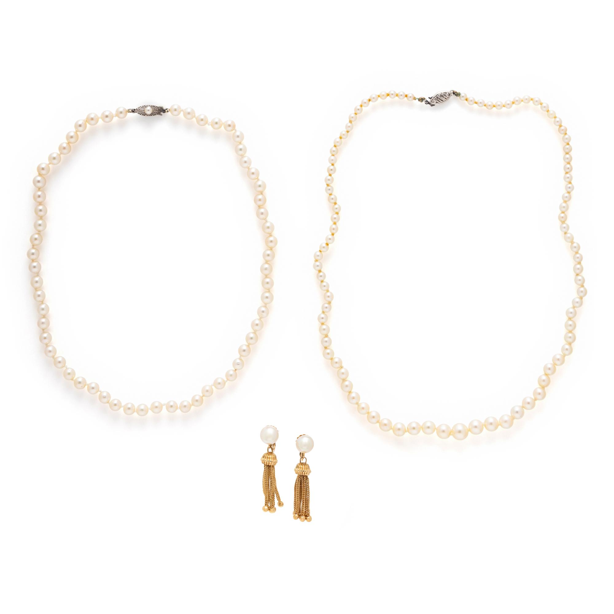 COLLECTION OF CULTURED PEARL JEWELRY