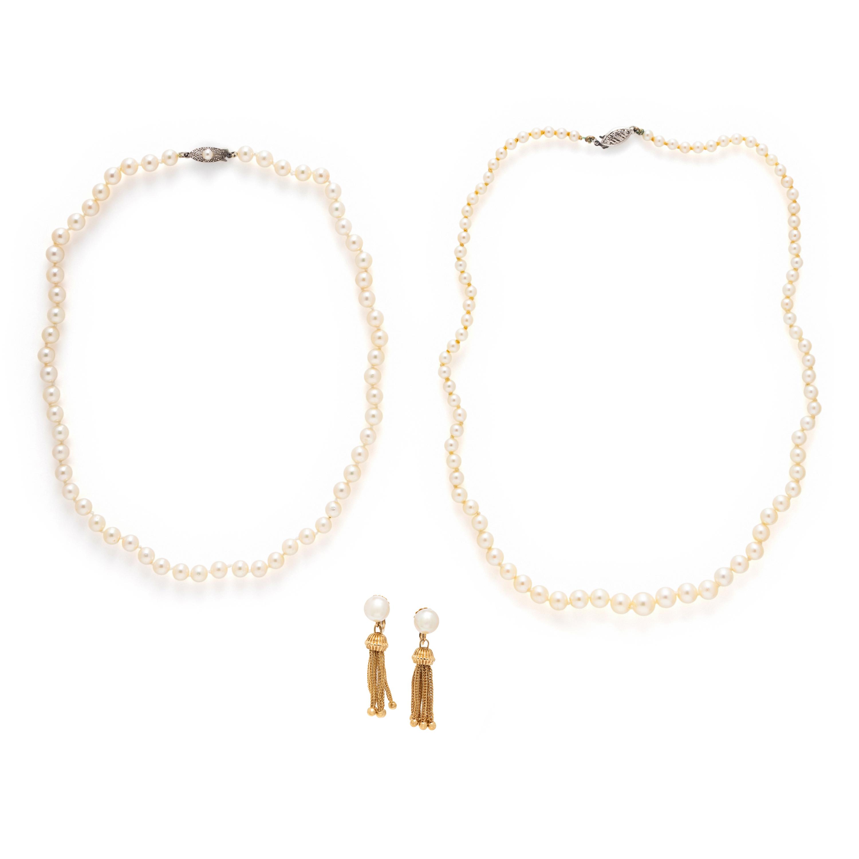 COLLECTION OF CULTURED PEARL JEWELRY