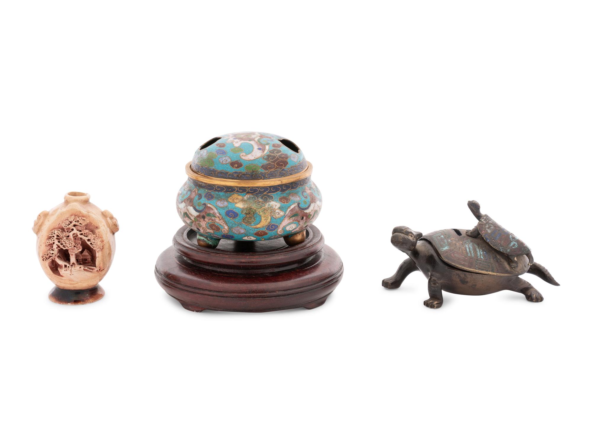 A Group of Chinese and Japanese Incense Burners