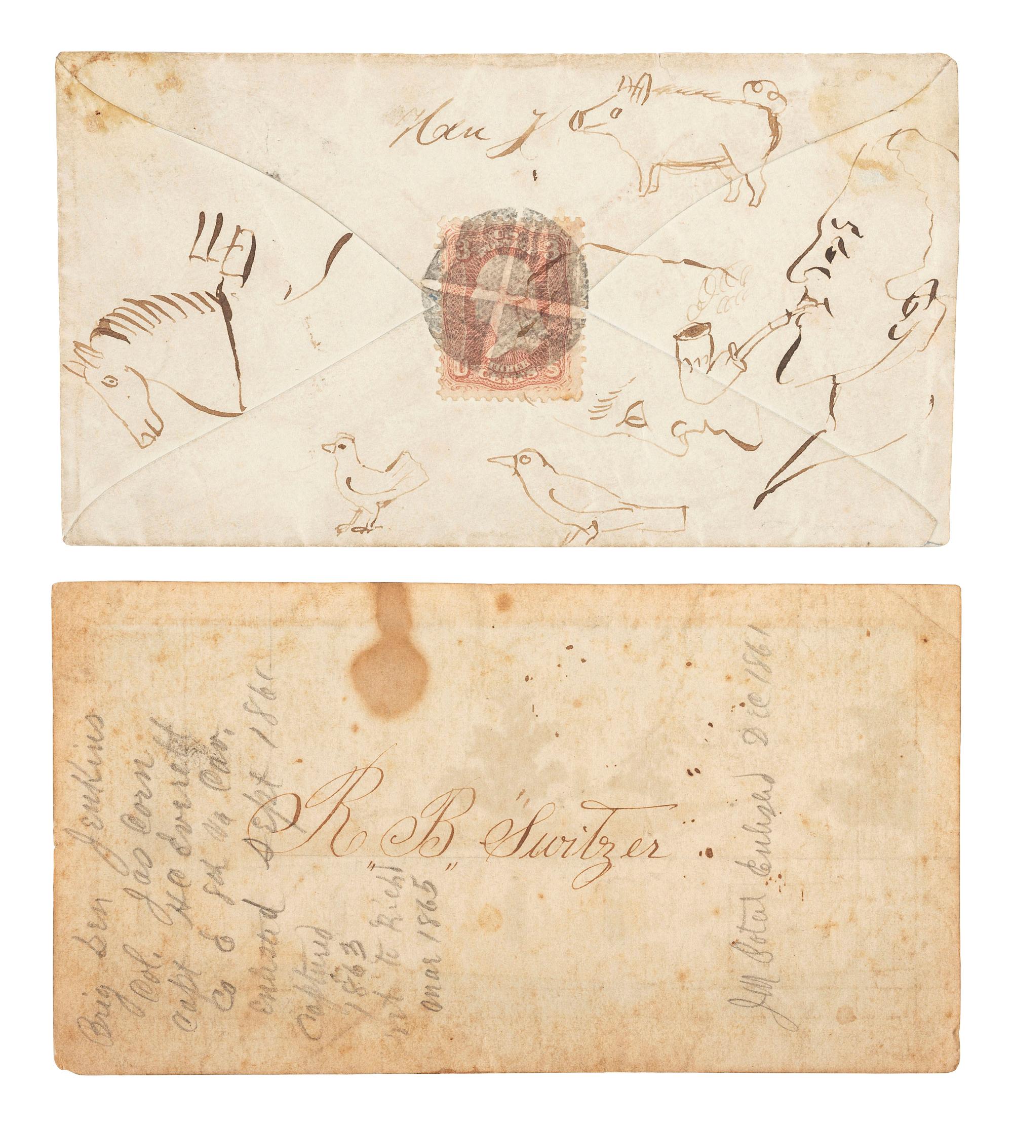 [CIVIL WAR]. A group of soldier's art and ephemera.