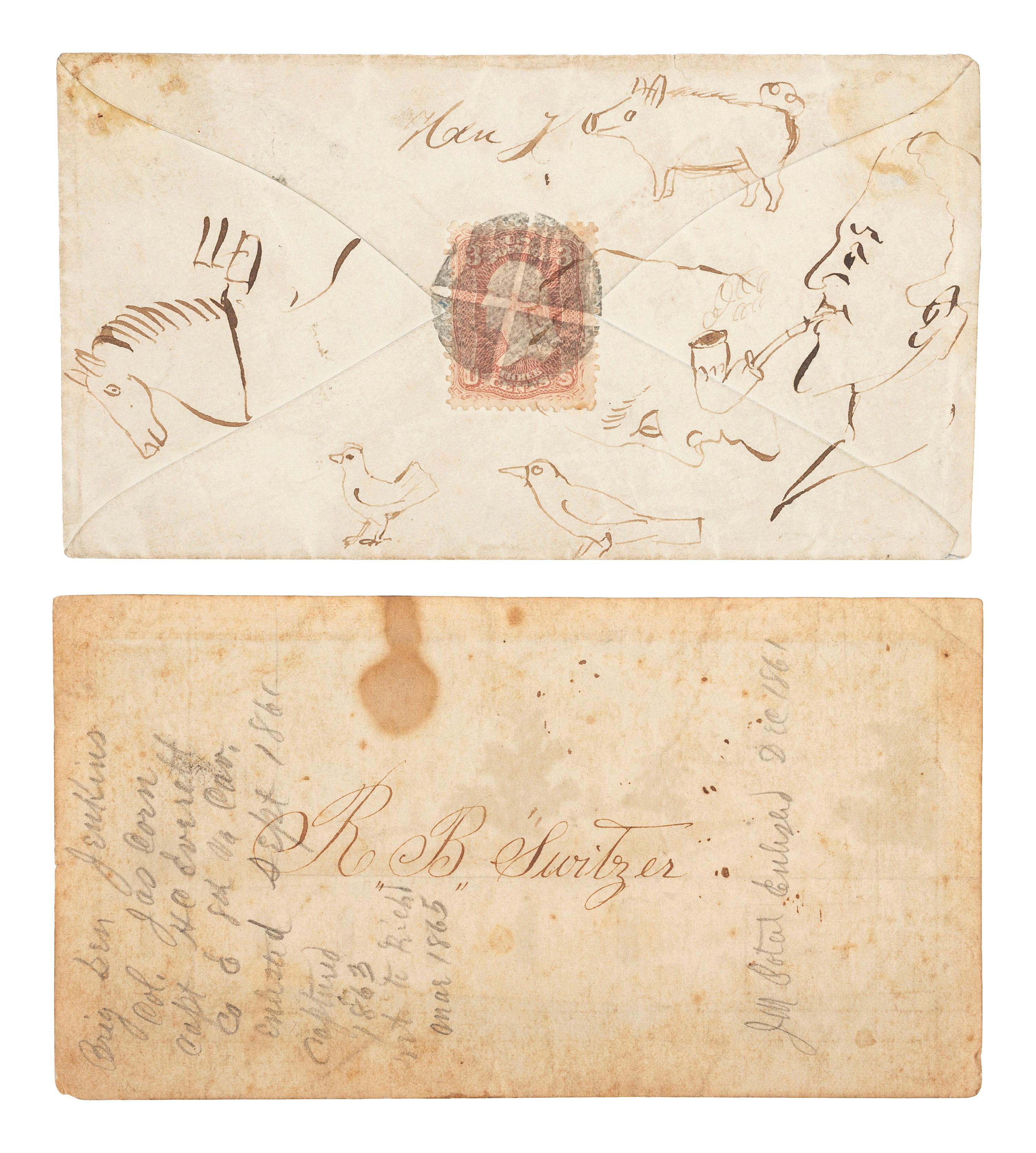 [CIVIL WAR]. A group of soldier's art and ephemera.