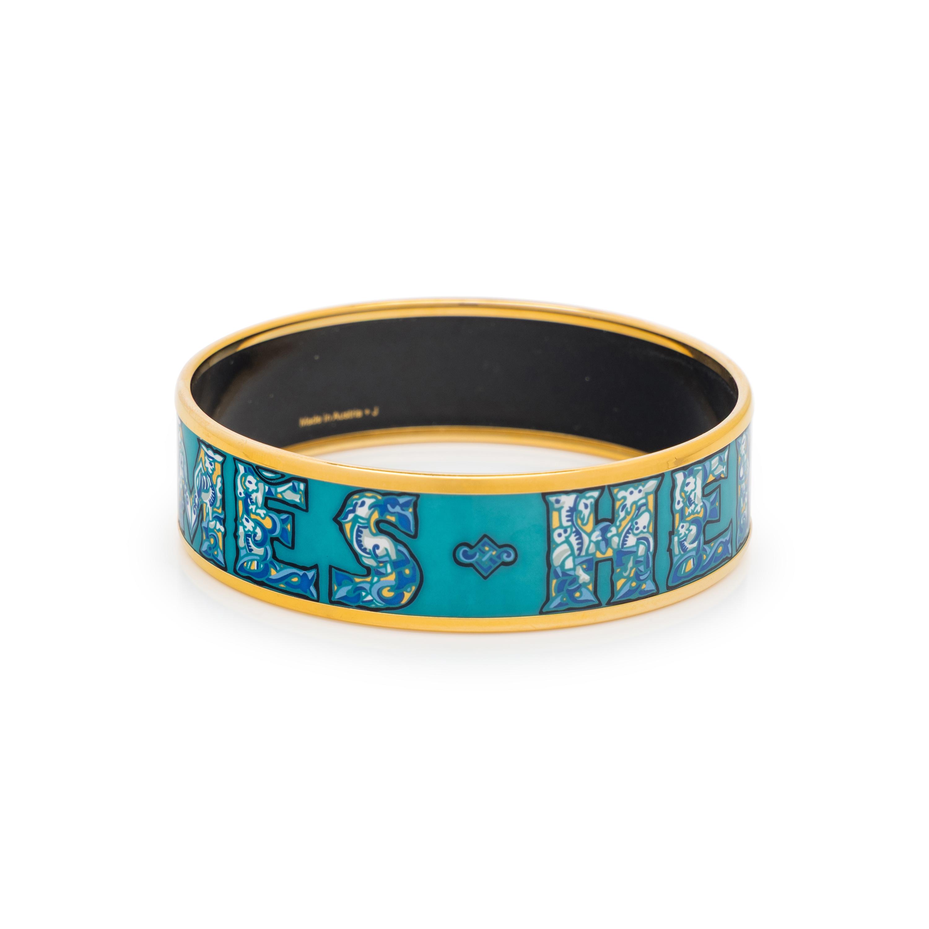 Hermès, Enameled Bangle Bracelet