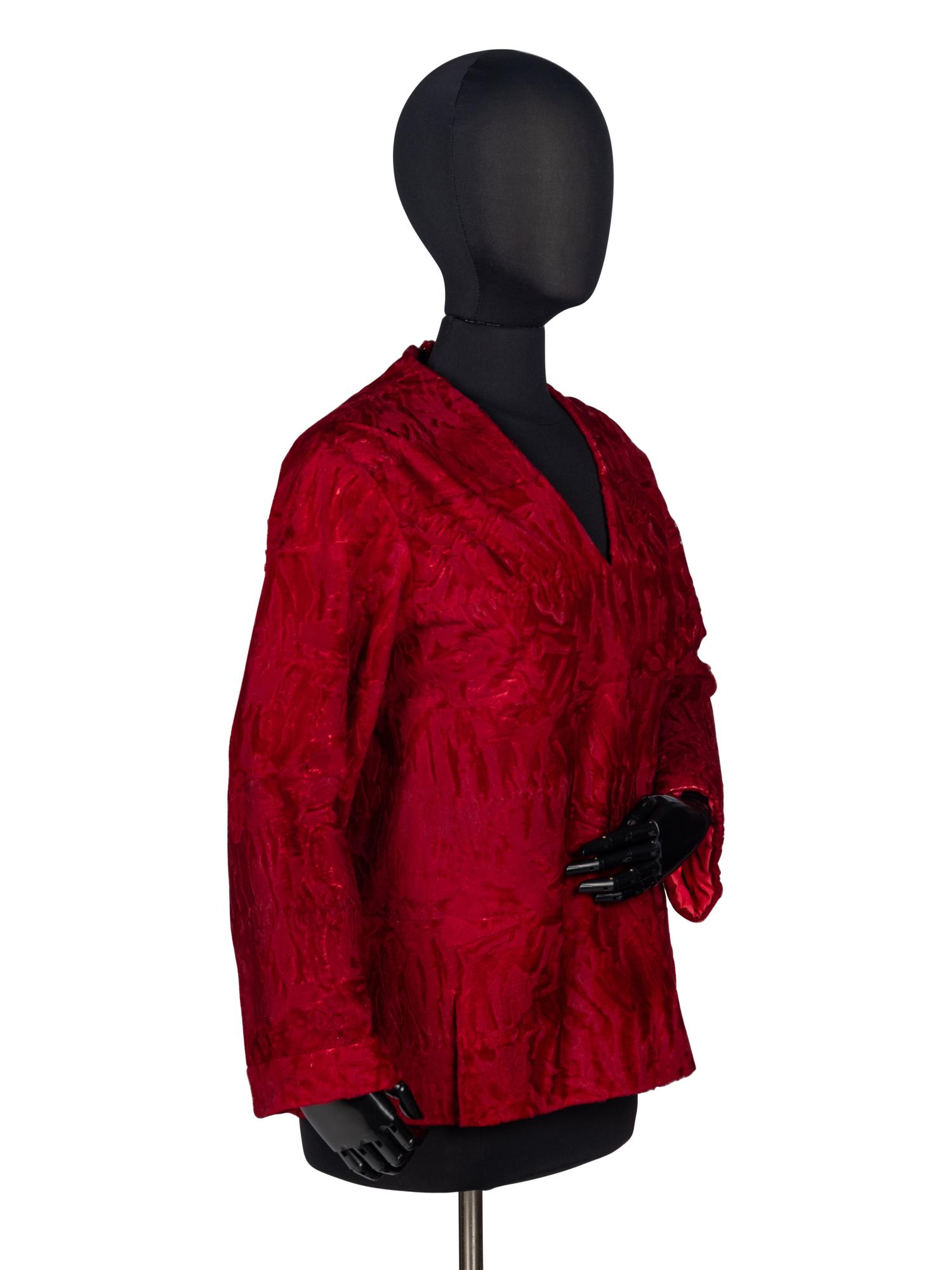 Maximilian Red Broadtail Top