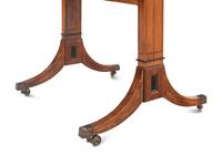A George III Satinwood Drop-Leaf Game Table