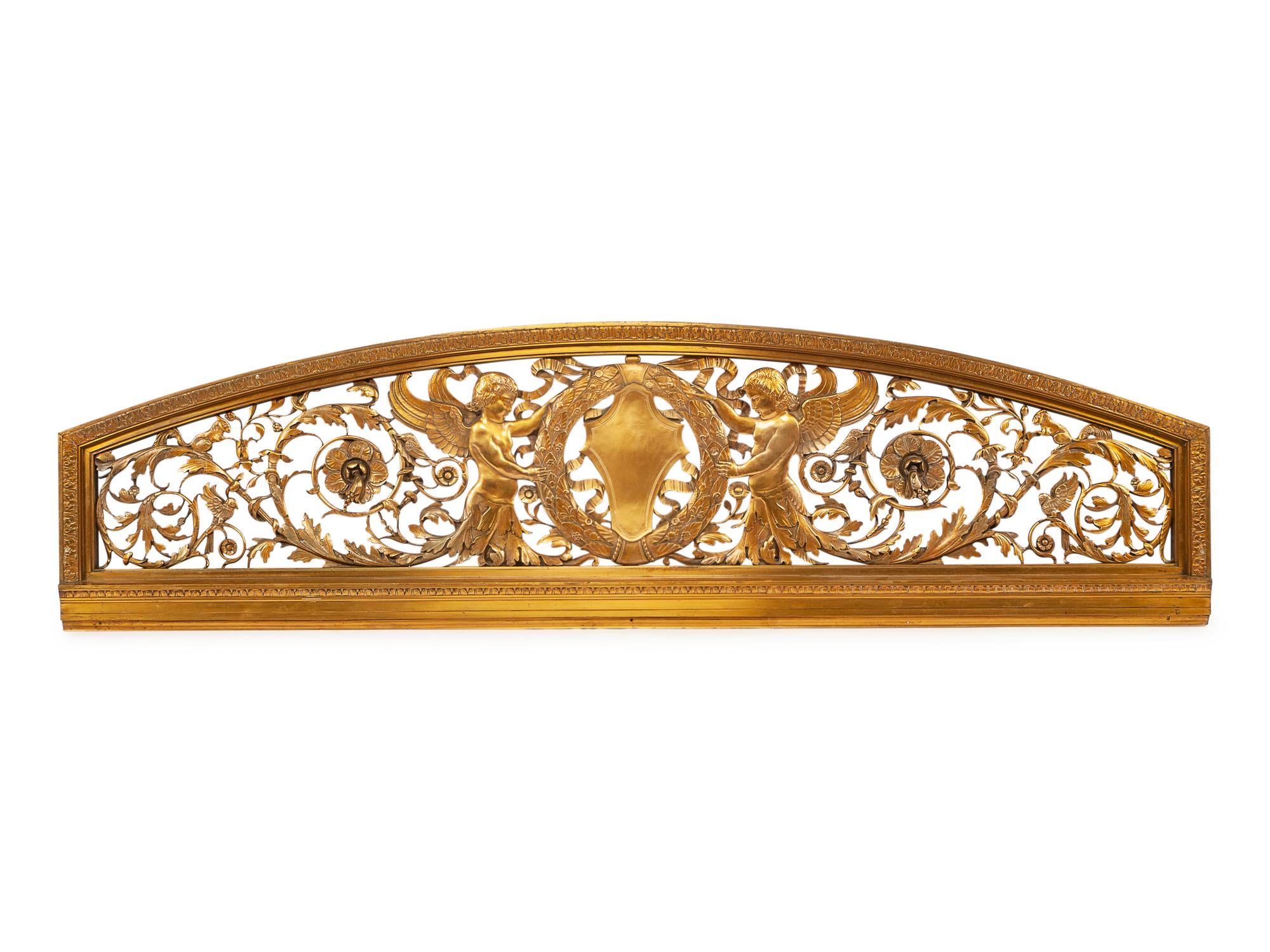 A French Gilt Bronze Overdoor Panel