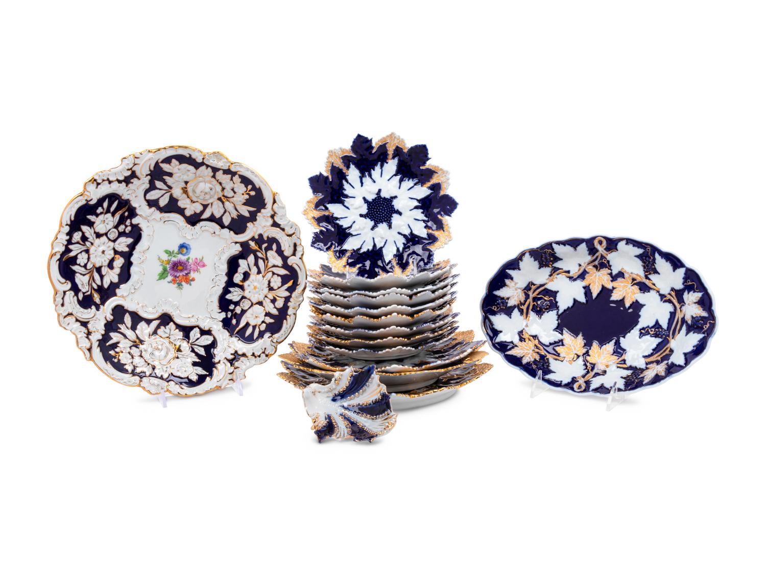 A Group of Meissen and Other Porcelain Articles