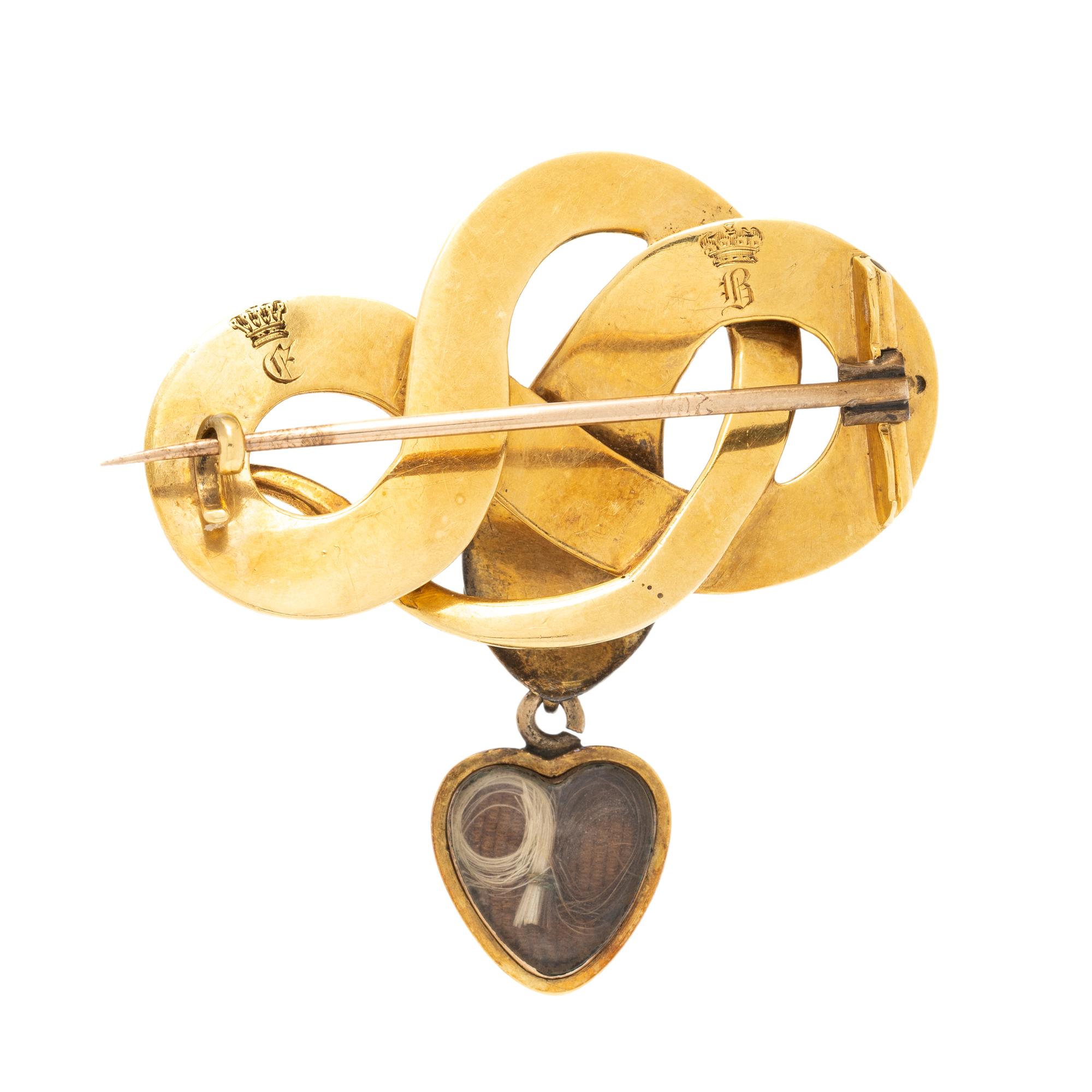 VICTORIAN, ENAMEL AND BANDED AGATE SNAKE MOURNING BROOCH