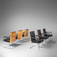 Set of Six Dining Chairs from the Post Deco Collection, model 8170, c. 1987 Adelta, Finland