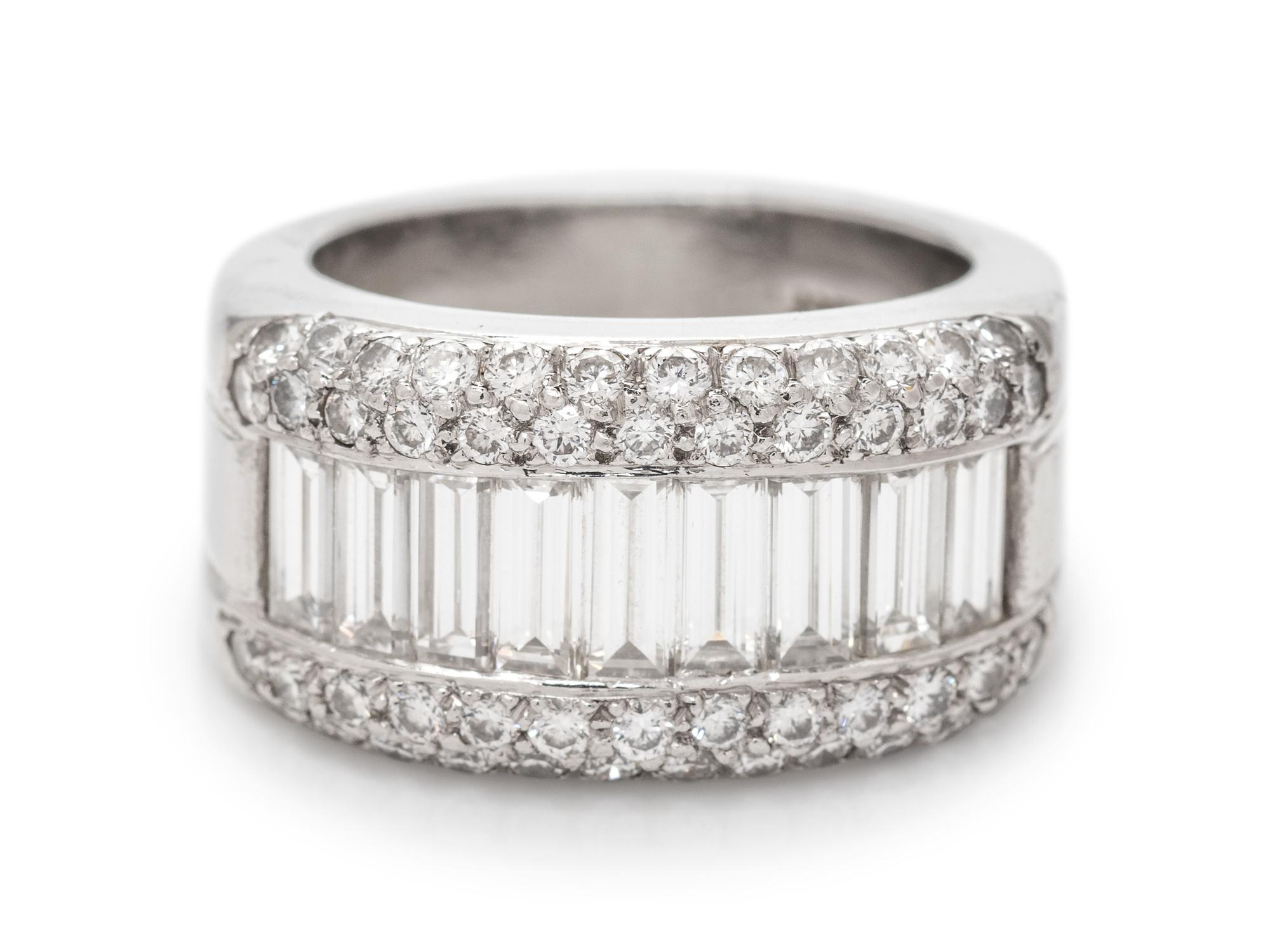 A Platinum and Diamond Ring,