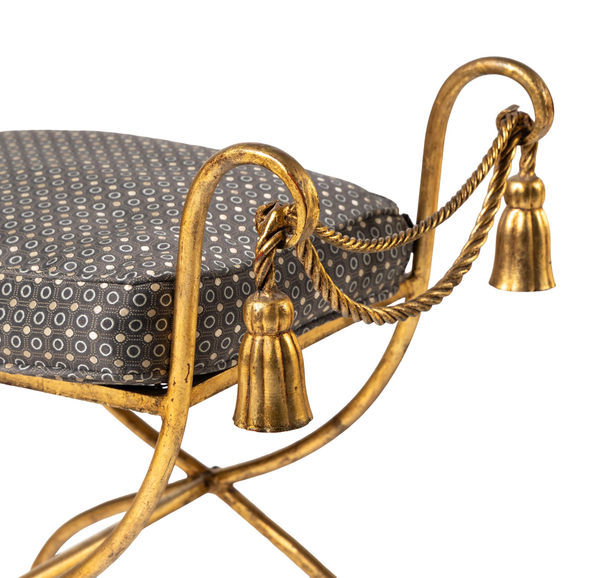 A Gilt Metal Vanity Stool