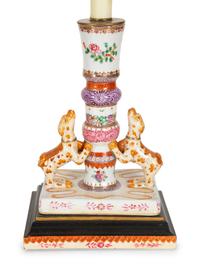 A Chinese Export Porcelain Candlestick