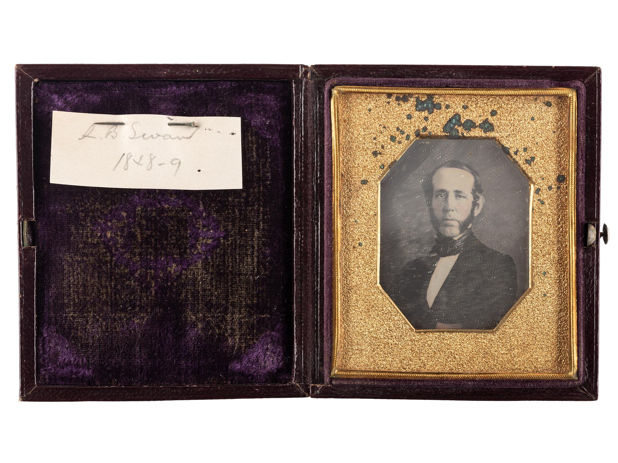 [MILITARIA]. Brigadier General Lansing B. Swan archive incl. New York militia frock coat, belt, epaulettes, and daguerreotype.
