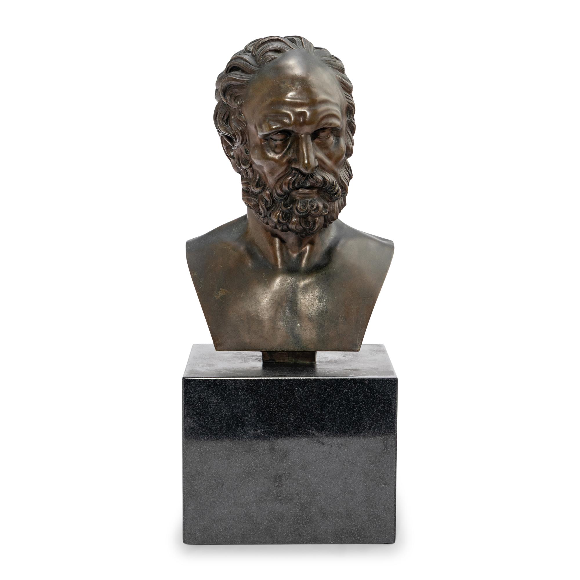 An Italian Bronze Bust of Anaximander of Miletus