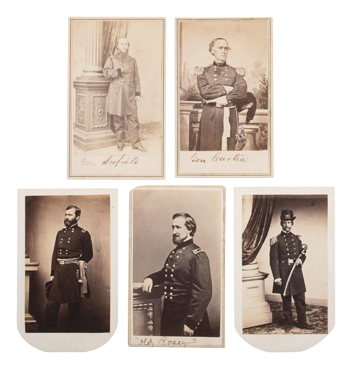 [CIVIL WAR - TRANS-MISSISSIPPI THEATER]. A group of 10 CDVs of Union generals including Banks, Curtis, Fremont, and Schofield.