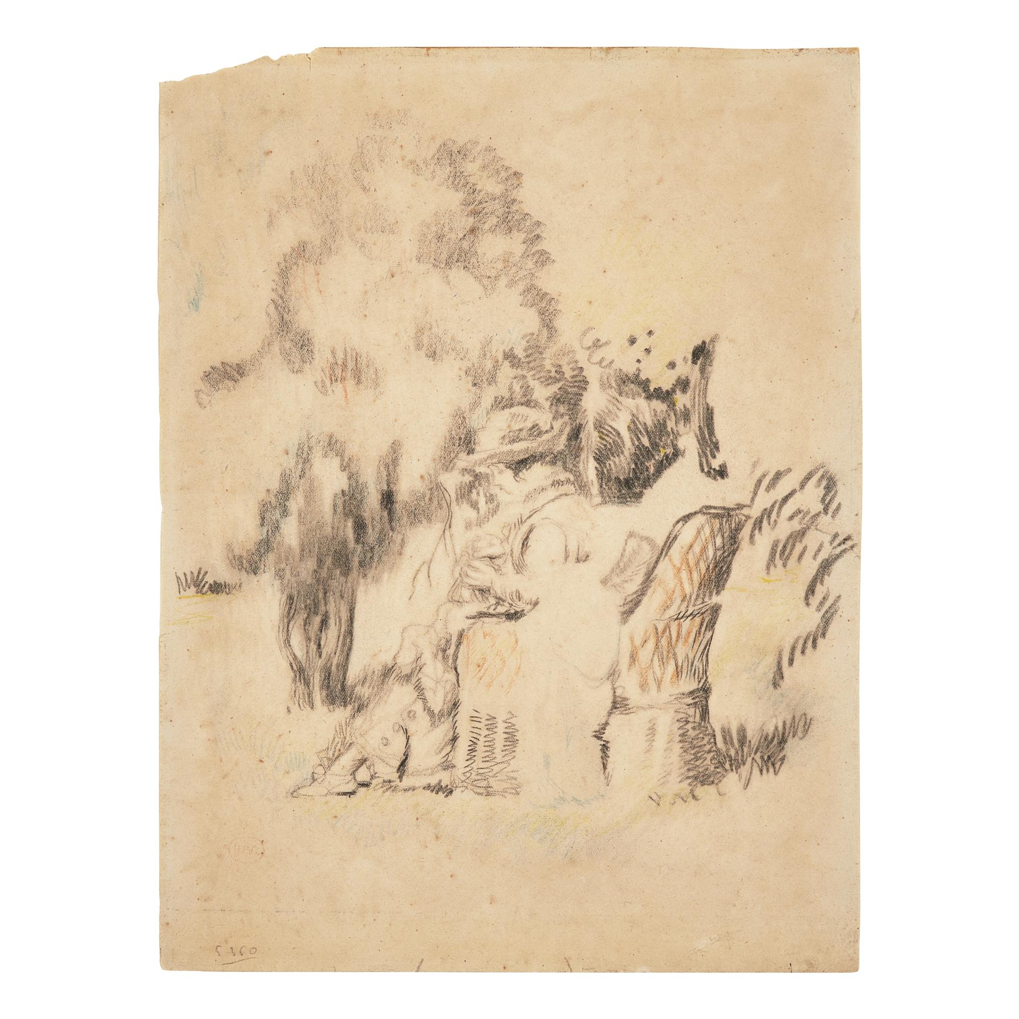 Henri Edmond Cross (French, 1865-1910) — Madame Cross Cousant au Jardin , 1890