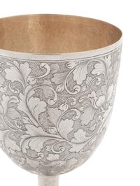 A Chinese Export Silver Stem Cup