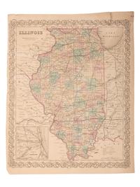 [MAPS & ATLASES -- ILLINOIS]. A large group of maps of Illinois, Indiana, and Midwest, comprising: