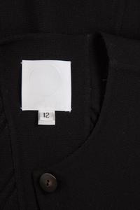 Ralph Rucci Wool Crepe Coat with Knotted Piping Detail